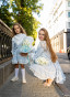 Блакитна сукня з бавовняним мереживом