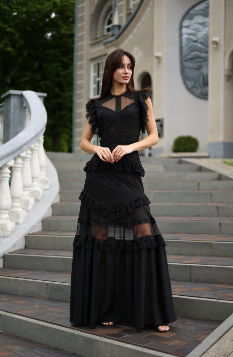 Black maxi dress