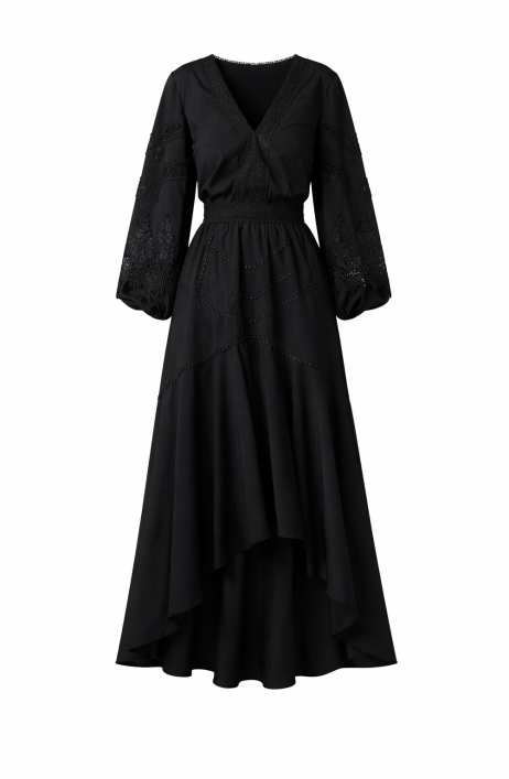 Black midi dress