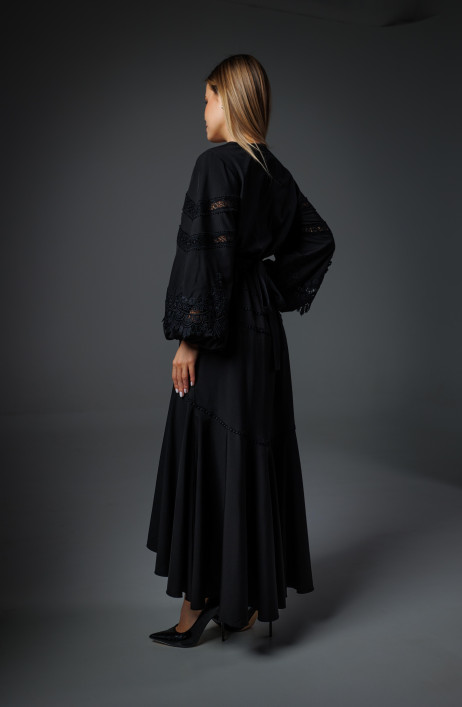 Black midi dress