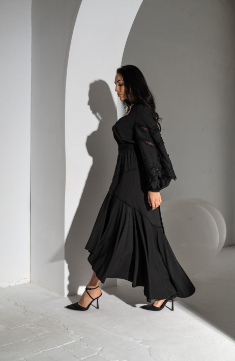 Black midi dress