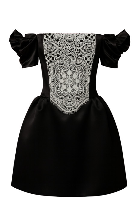 Black corset mini dress