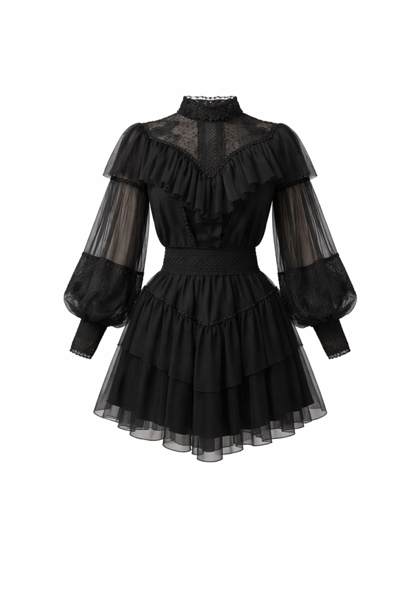 Black mini dress