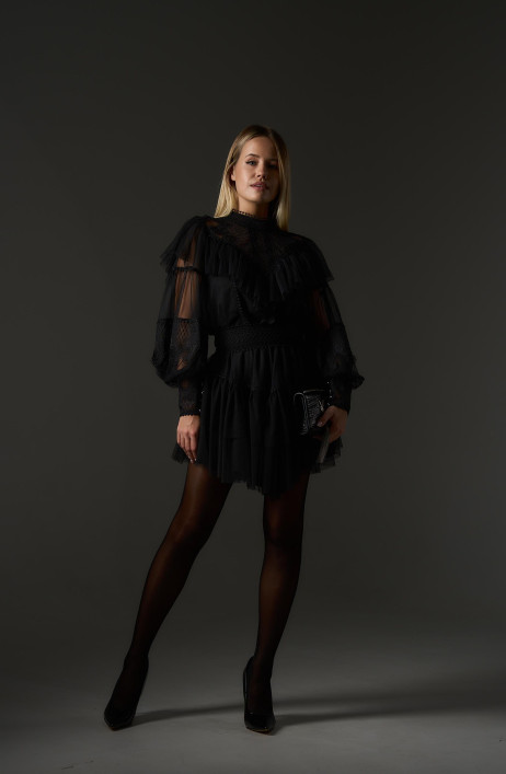 Black mini dress