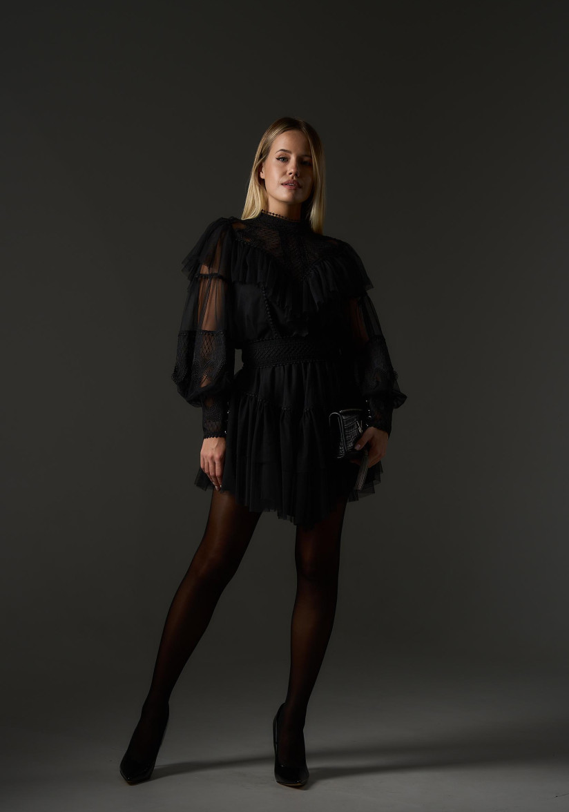 Black mini dress