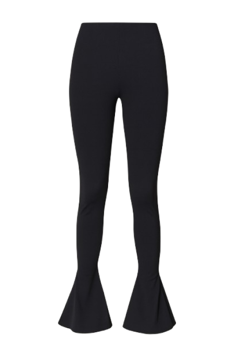 Black flared leggings