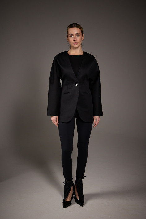 Black leggings with slits and ties