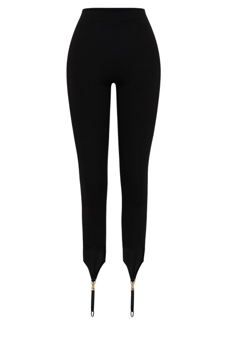 Black leggings with straps